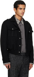 Ernest W. Baker Black Military Bomber Jacket