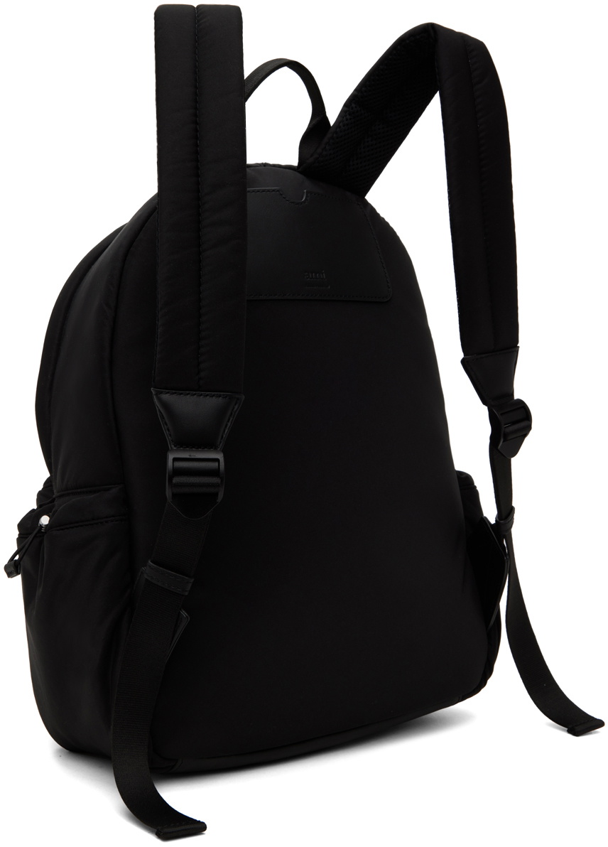 AMI Paris Black Ami De Cœur Backpack