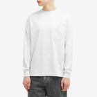 Beams Plus Men's Long Sleeve Pocket T-Shirt in Ash