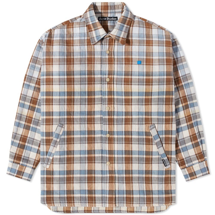 Photo: Acne Studios Oriol Oversize Flannel Face Shirt Jacket