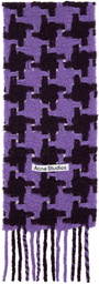 Acne Studios Purple & Burgundy Houndstooth Scarf