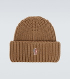 Moncler Grenoble Logo ribbed-knit virgin wool beanie