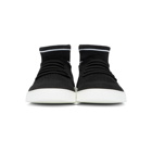 Fendi Black Knit High-Top Sneakers