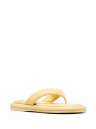 GIA COUTURE - Leather Puffy Flat Thong Slippers
