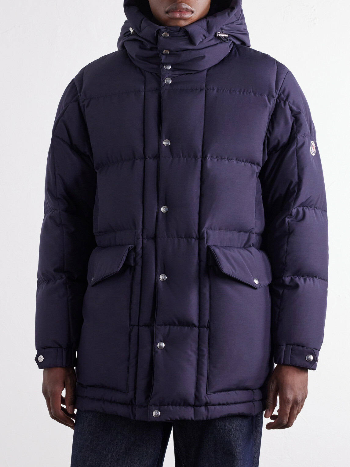 Moncler - Sylmara Logo-Appliquéd Hooded Quilted Shell Down Parka - Blue