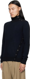 MMIC Navy & Black Oblique Turtleneck