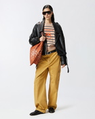 Pinko Striped Sweater With Logo Nude/Grey/Orange