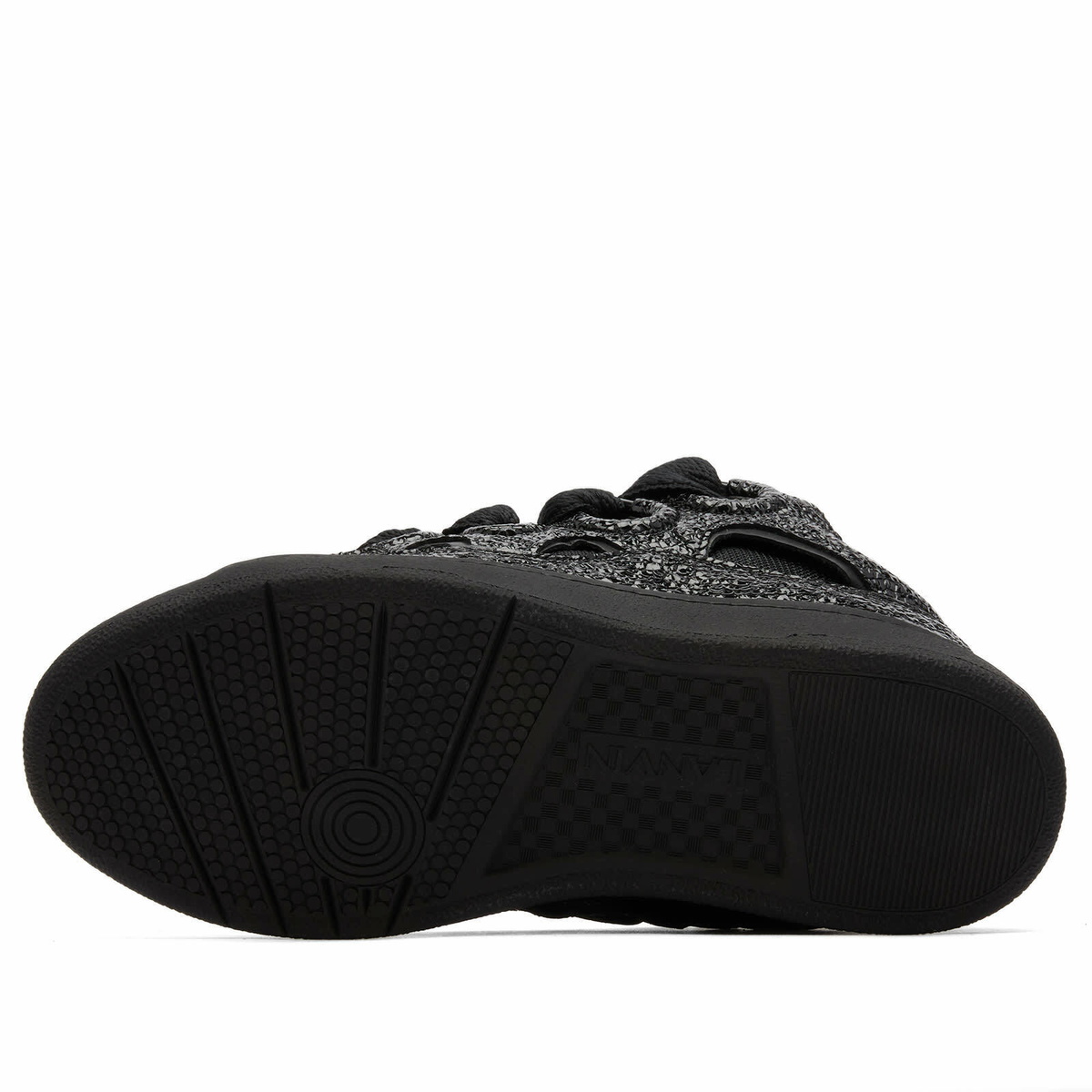 Lanvin Men's Curb Grain Sneaker in Black Lanvin