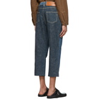 Loewe Blue Cropped Fisherman Jeans
