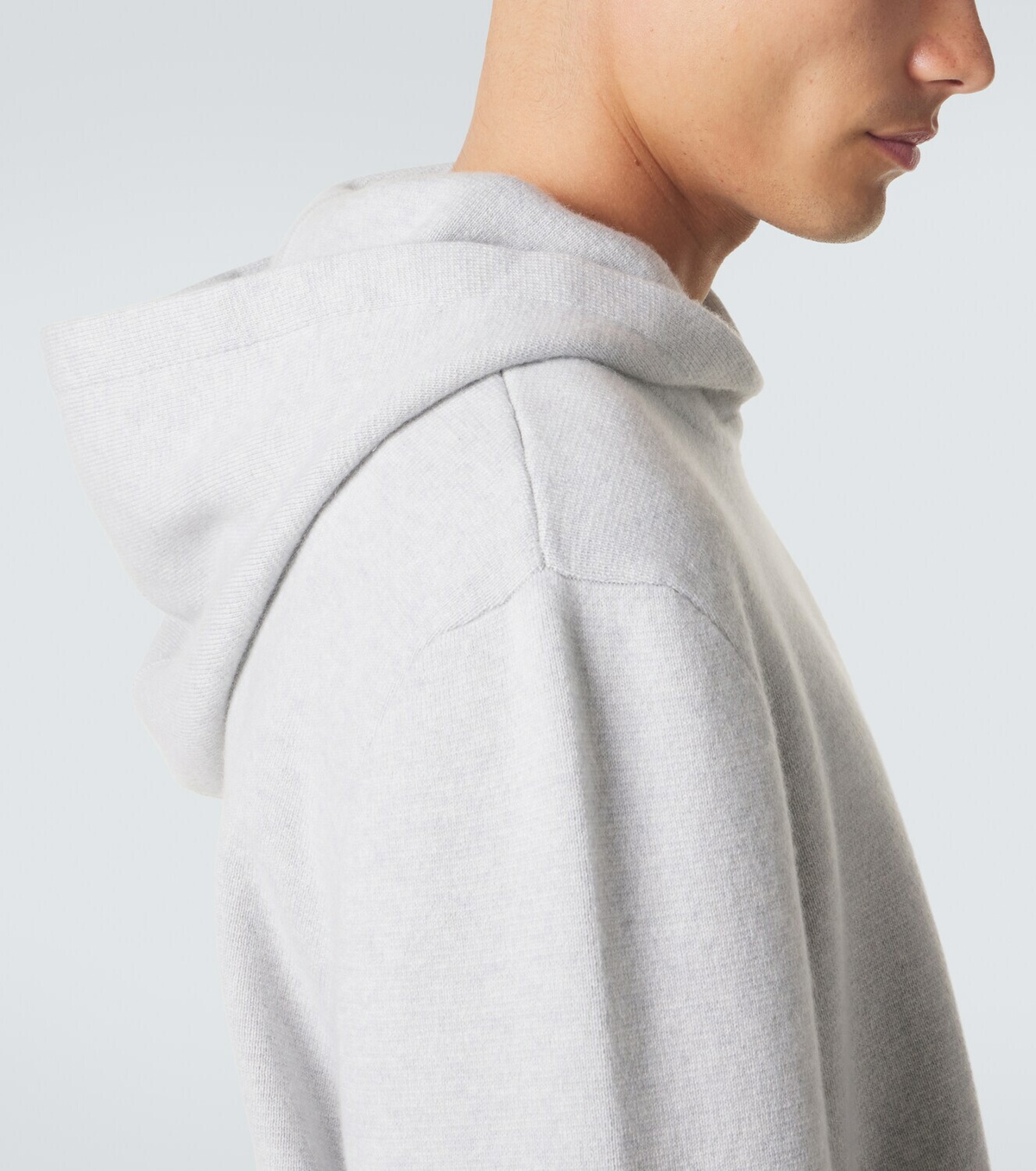 God's True Cashmere Cashmere hoodie with quartz