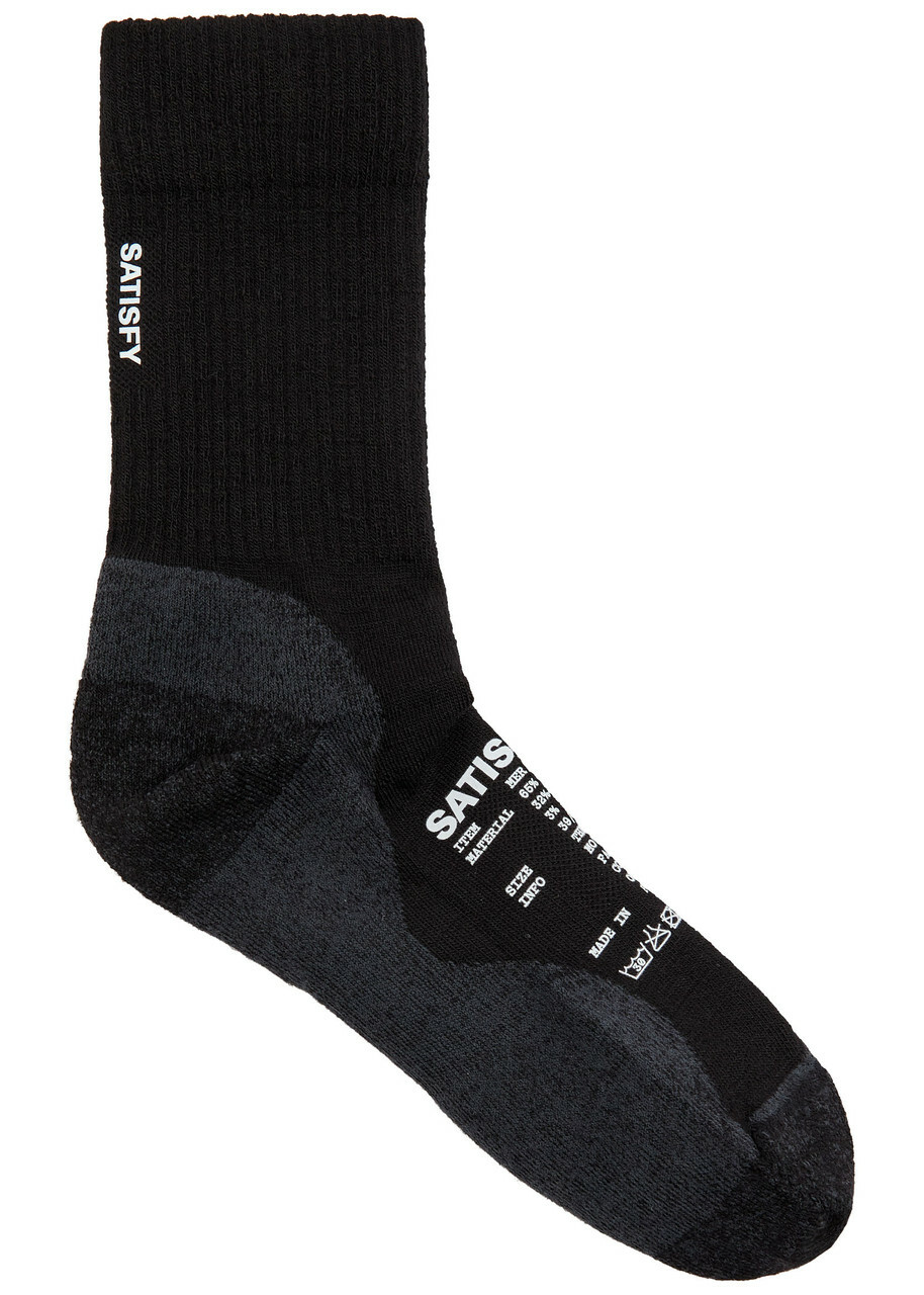 Satisfy Merino Nylon Tube Socks Black