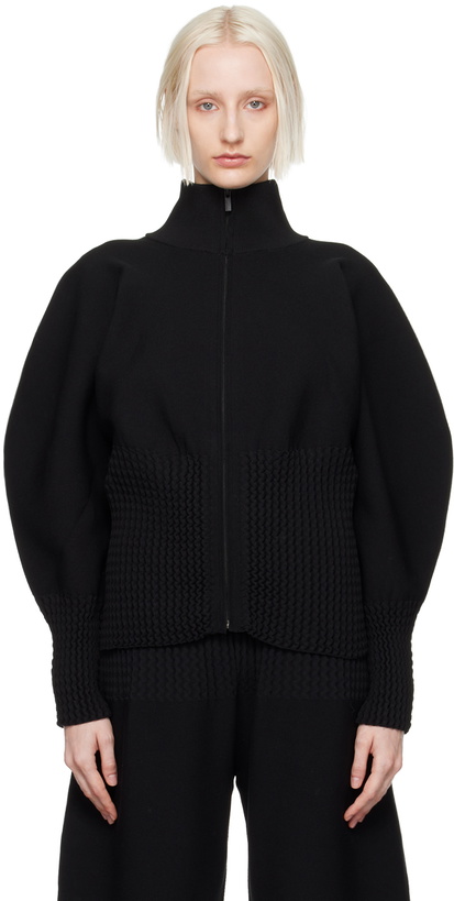 Photo: ISSEY MIYAKE Black Squeeze Jacket