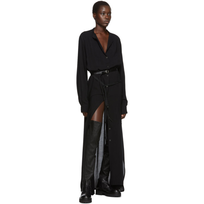 ann demeulemeester shirt dress Ann Demeulemeester SSENSE Exclusive White Belted Shirt Dress Ann  Demeulemeester