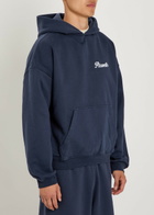 Picante Tailor Embroidered Hooded Cotton Sweatshirt Navy