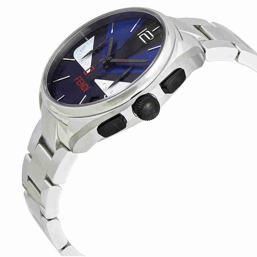 Fendi Momento Chronograph Dark Blue Dial Mens Watch F215013400