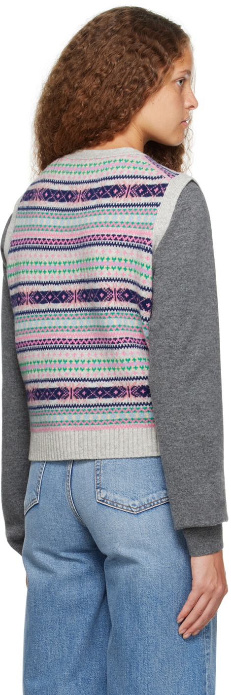 Caro Editions Gray Jacquard Cardigan