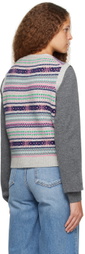 Caro Editions Gray Jacquard Cardigan
