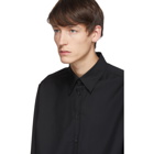 Valentino Black Wool Semiover Fit Shirt