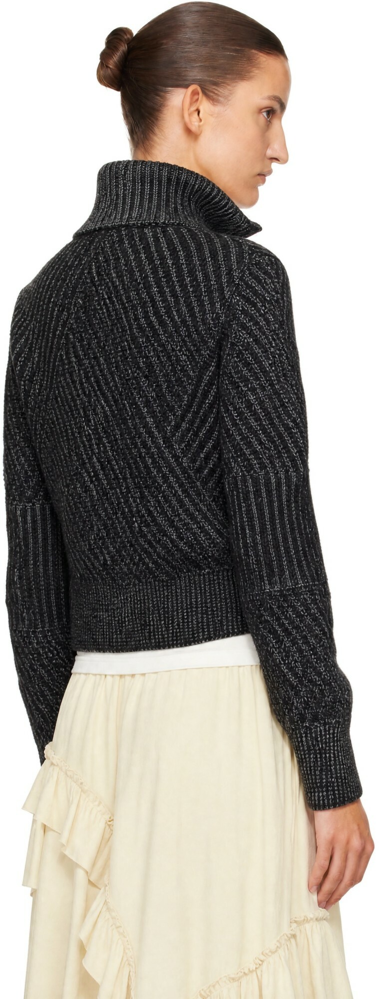 YMC Black & Gray Nova Zip Cardigan
