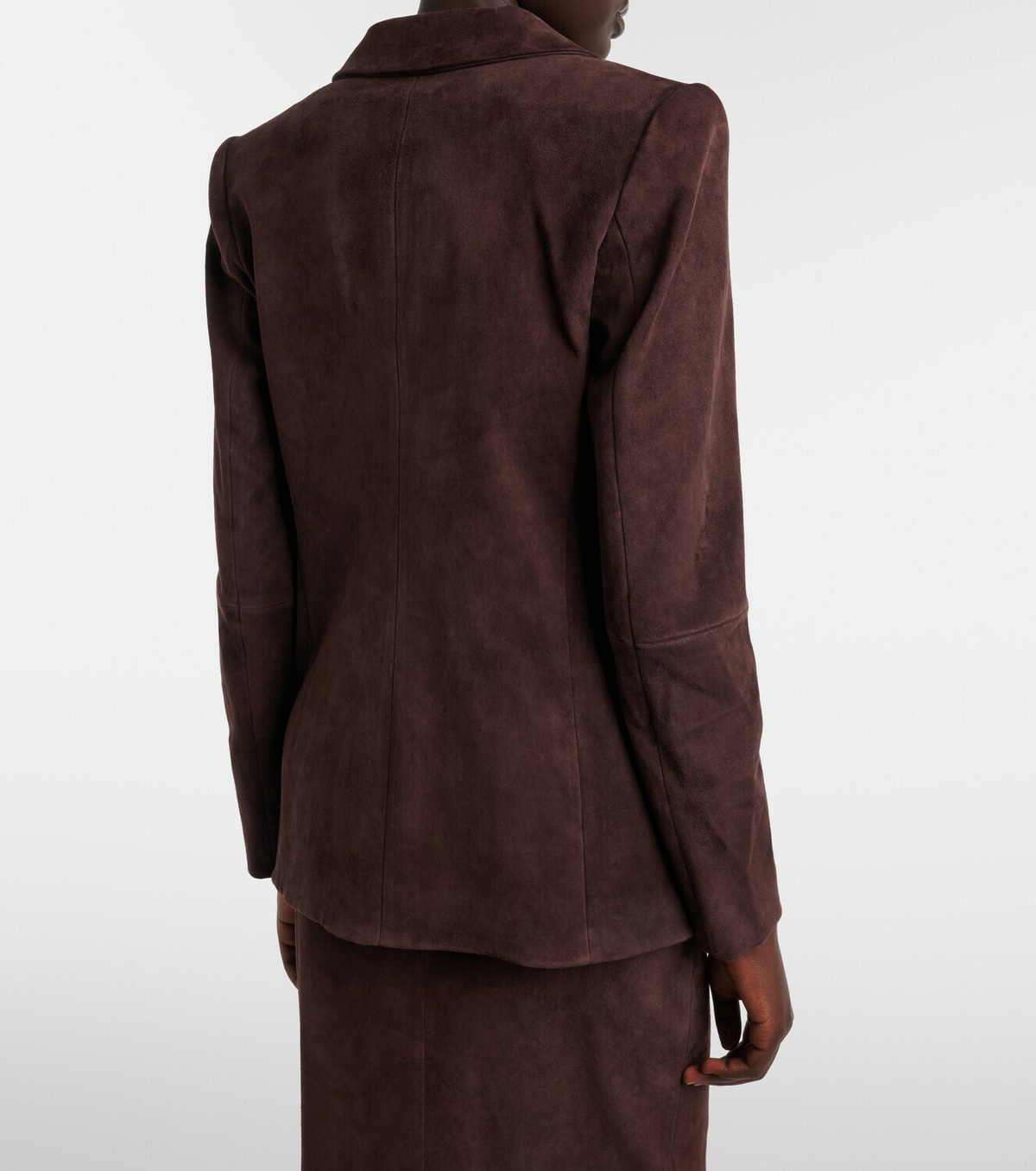 Stouls Jones double-breasted suede blazer
