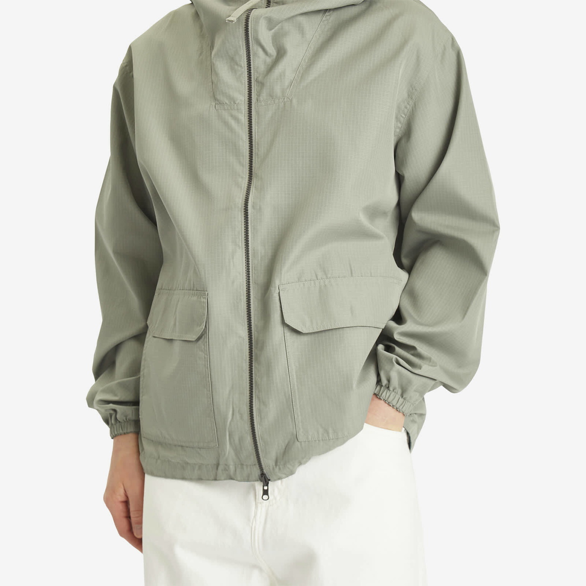 Taion Men's Military Zip Reversible Parka Jacket in Dark Sage Green