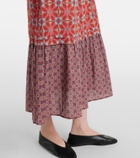 Velvet Maela printed cotton midi dress