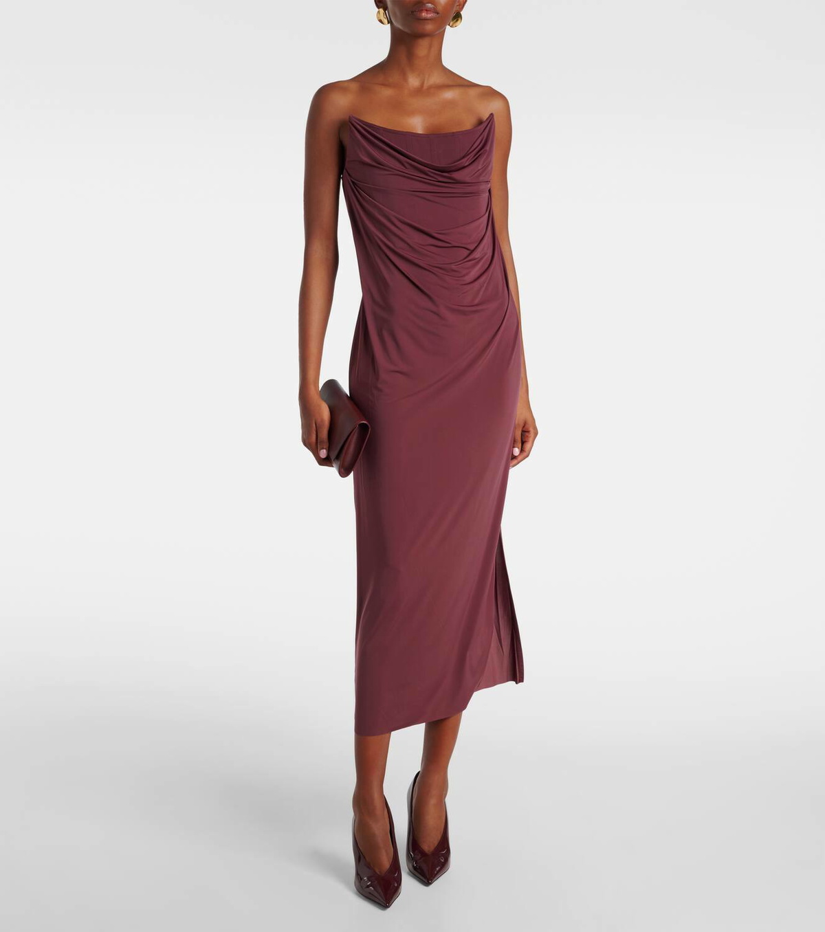 Alex Perry Draped jersey corset dress Alex Perry