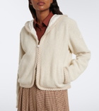 Moncler Hooded waffle-knit cardigan