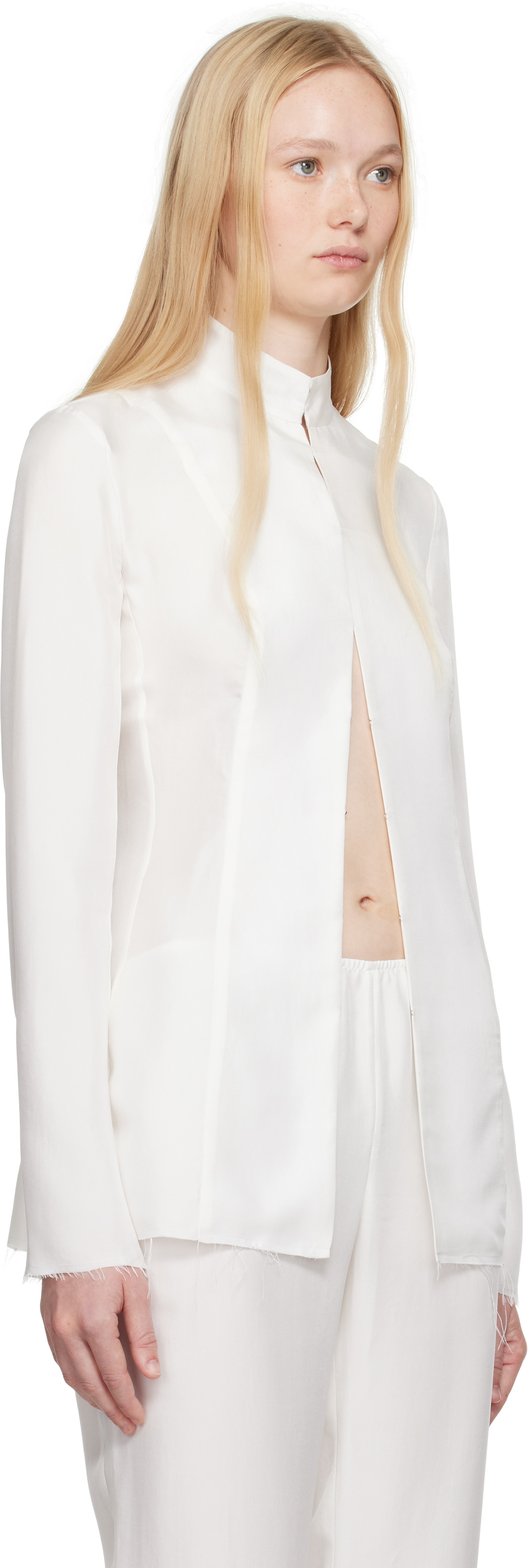 COLLEEN ALLEN White Silk Slip Blouse