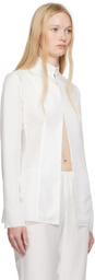 COLLEEN ALLEN White Silk Slip Blouse