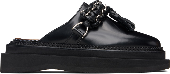 Photo: Toga Pulla Black Leather Slip-on Loafers