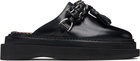 Toga Pulla Black Leather Slip-on Loafers