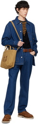 Maison Kitsuné Navy Workwear Denim Jacket