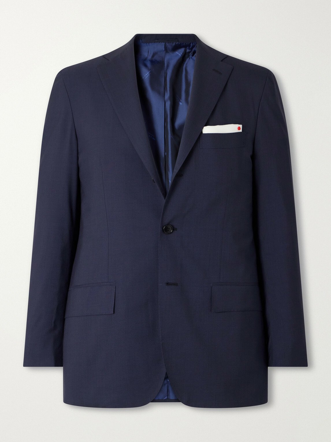 Kiton - Wool-Fresco Suit Jacket - Blue