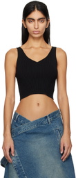Juun.J Black V-Neck Tank Top