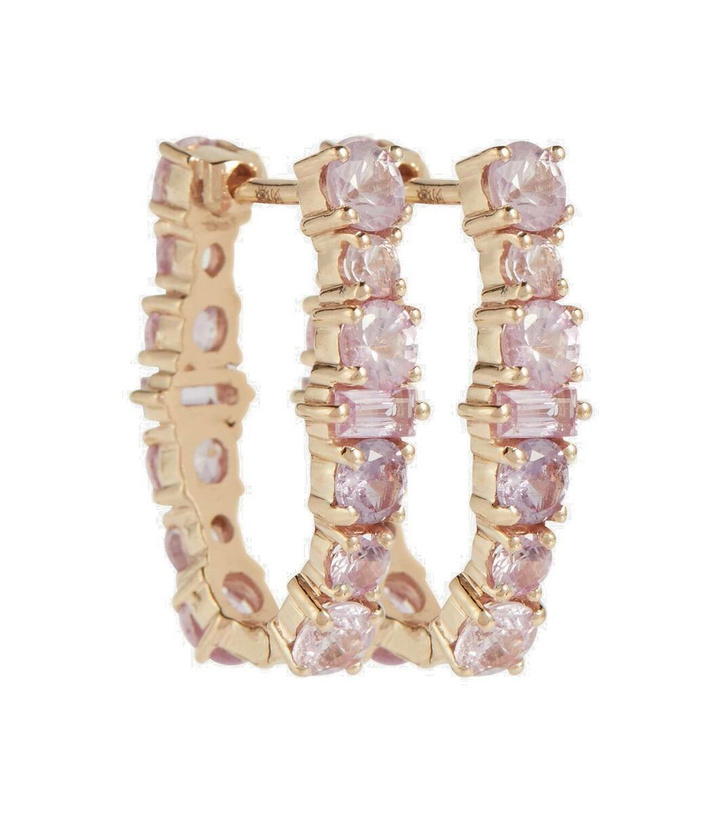 Photo: Ileana Makri Rivulet 18kt rose gold hoop earrings with sapphires