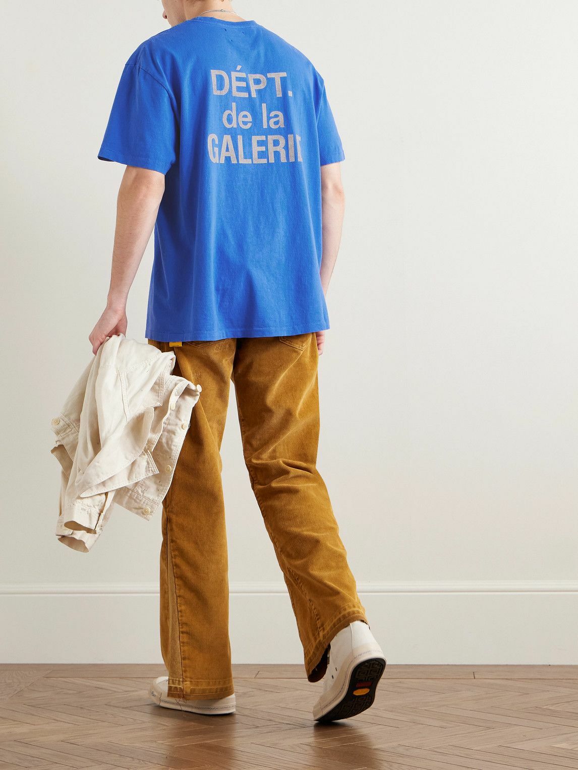 GALLERY DEPT. ギャラリーデプト 25SS アメリカ製 FRENCH TEE フレンチTシャツ GD25S-FT-1000-CB-XL XL CREAM/BLUE ロゴプリント 半袖 MADE IN USA 定価42,900円 トップス【中古】【GALLERY DEPT.】 Gallery Dept. French Tee Royal Blue Men's - SS25 - US