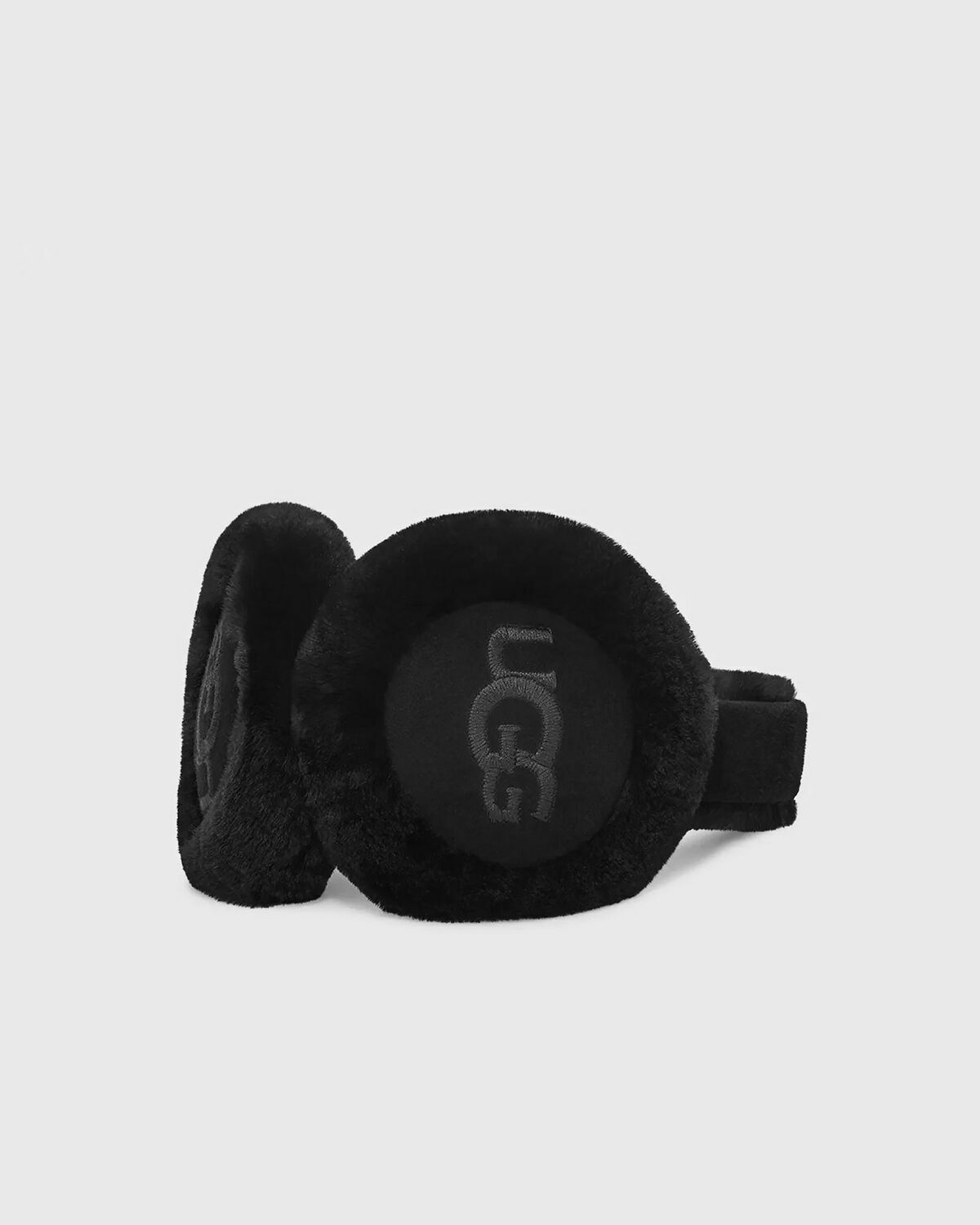Ugg  Sheepskin Embroidery Earmuff Black Hats