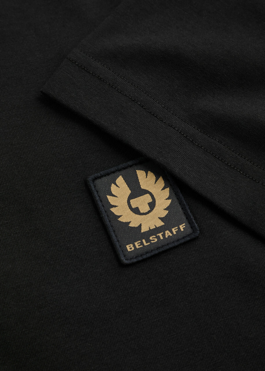 Tシャツ・カットソー BELSTAFF SS25 T-SHIRT CON PATCH LOGO (100055 BLACK) Men's Cotton Jersey Belstaff X Represent Patch T-Shirt in