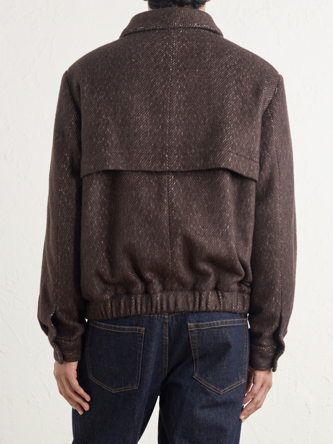 Altea - Arden Herringbone Blouson Jacket - Brown