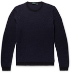 Incotex - Birdseye Virgin Wool-Jacquard Sweater - Blue