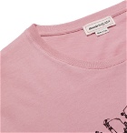 Alexander McQueen - Slim-Fit Printed Organic Cotton-Jersey T-Shirt - Pink