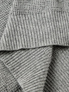Peter Millar - Waffle-Knit Pima Cotton and Merino Wool-Blend Half-Zip Sweater - Gray