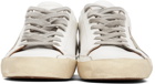 Golden Goose White & Brown Suede Super-Star Sneakers