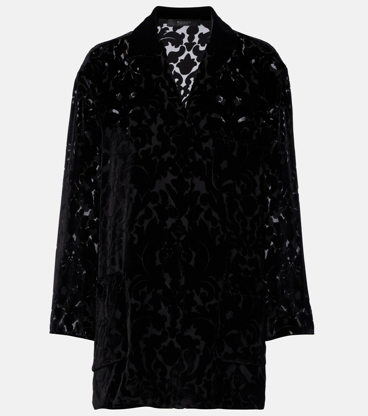 Gucci Floral devoré velour shirt