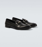 Brioni Appia leather penny loafers