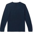 Onia - Slub Linen-Blend Henley T-Shirt - Men - Navy