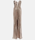 Maria Lucia Hohan Mirren silk-blend chiffon bustier gown