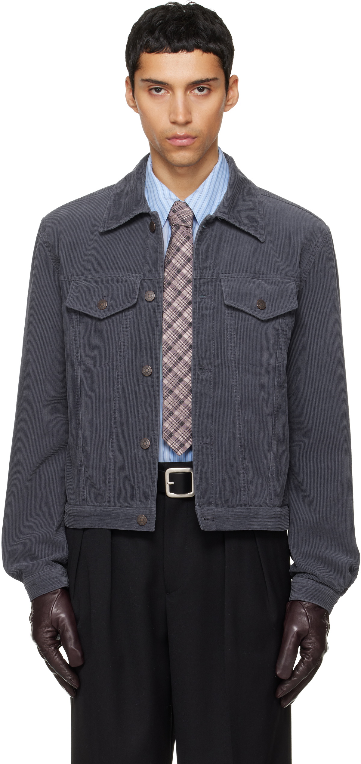TONYWACK Purple Washed Corduroy Type-3 Trucker Jacket