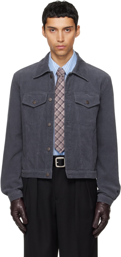 Photo: TONYWACK Purple Washed Corduroy Type-3 Trucker Jacket